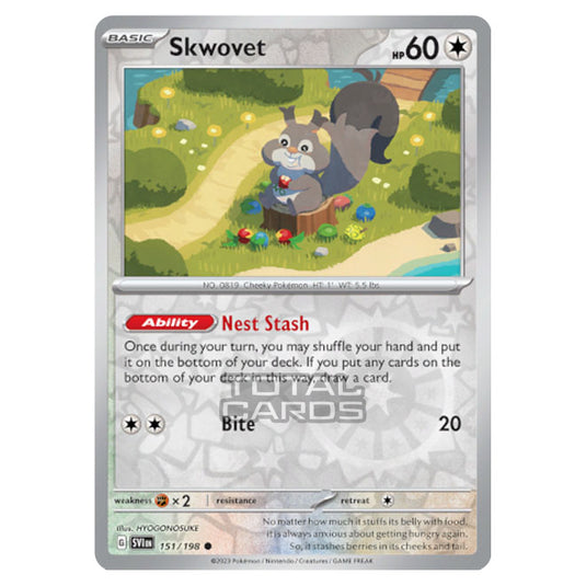 Pokemon - Scarlet & Violet - Base Set - Skwovet - 151/198 - (Reverse Holo)