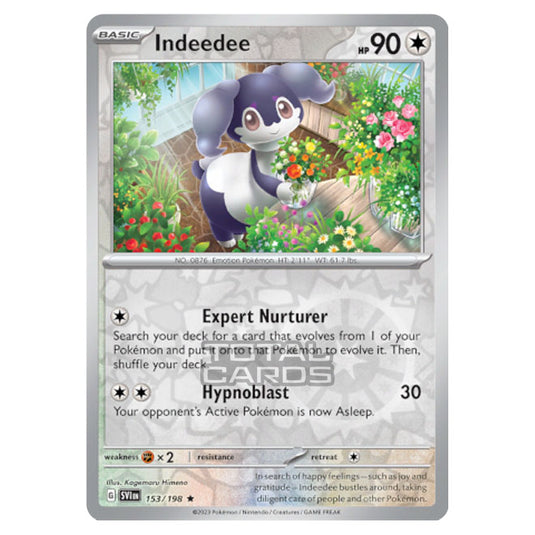 Pokemon - Scarlet & Violet - Base Set - Indeedee - 153/198 - (Reverse Holo)