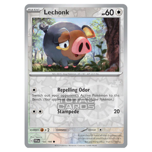 Pokemon - Scarlet & Violet - Base Set - Lechonk - 154/198 - (Reverse Holo)