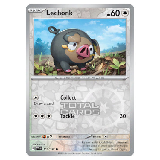 Pokemon - Scarlet & Violet - Base Set - Lechonk - 155/198 - (Reverse Holo)