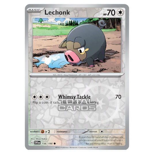 Pokemon - Scarlet & Violet - Base Set - Lechonk - 156/198 - (Reverse Holo)