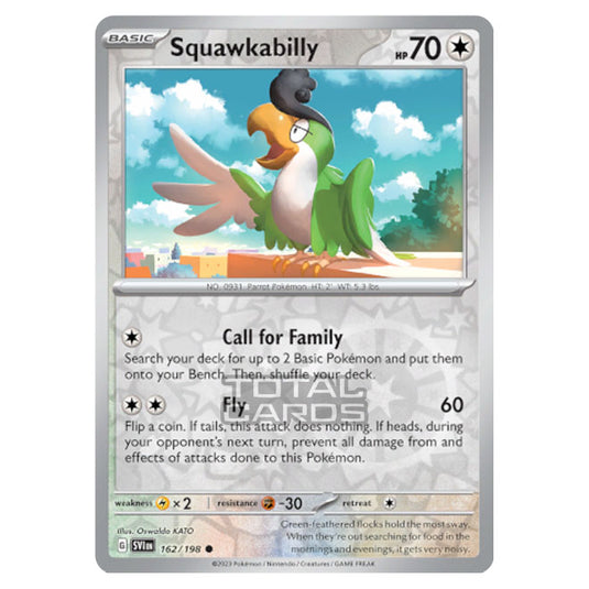 Pokemon - Scarlet & Violet - Base Set - Squawkabilly - 162/198 - (Reverse Holo)