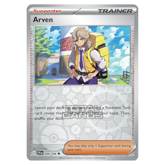 Pokemon - Scarlet & Violet - Base Set - Arven - 166/198 - (Reverse Holo)