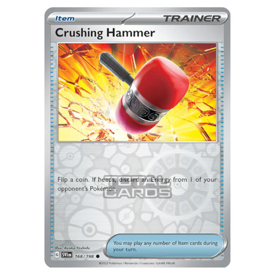 Pokemon - Scarlet & Violet - Base Set - Crushing Hammer - 168/198 - (Reverse Holo)