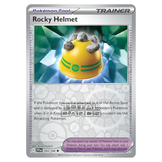 Pokemon - Scarlet & Violet - Base Set - Rocky Helmet - 193/198 - (Reverse Holo)