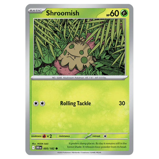 shroomish pokemon card Pokemon - Scarlet & Violet - Destined Rivals - Shroomish