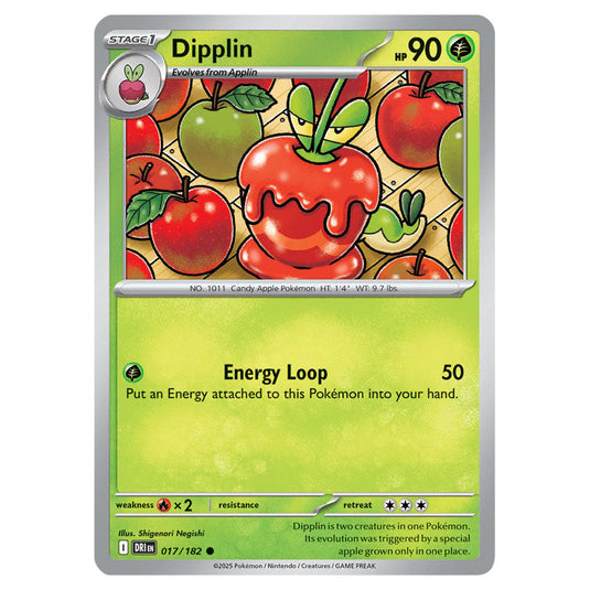 Dipplin 017 card from the Pokemon set Destined Rivals