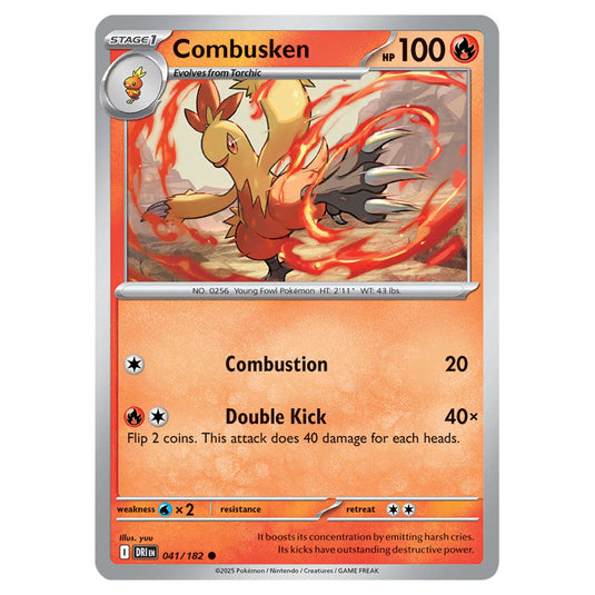 Combusken 041 card from the Pokemon set Destined Rivals