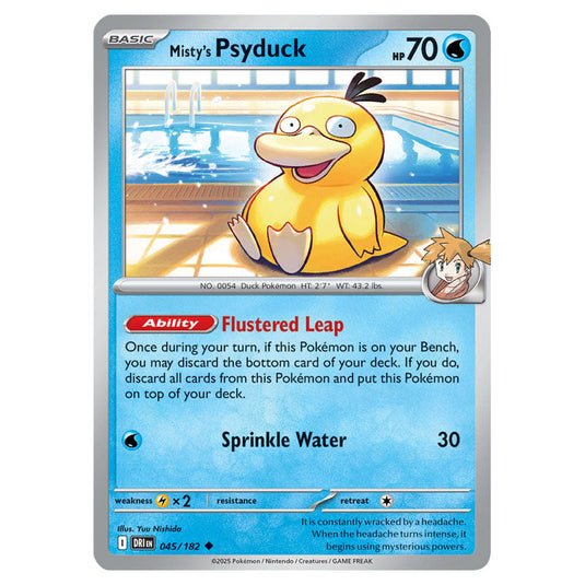 Misty's Psyduck 045 card from the Pokemon set Destined Rivals