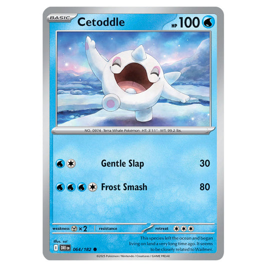 Cetoddle 064 card from the Pokemon set Destined Rivals