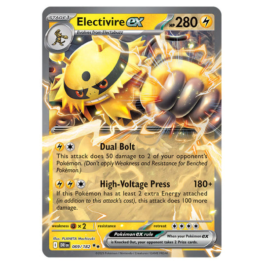 Pokemon - Scarlet & Violet - Destined Rivals - Electivire ex - 069/182 Pokemon - Scarlet & Violet - Destined Rivals - Electivire ex - 069/182