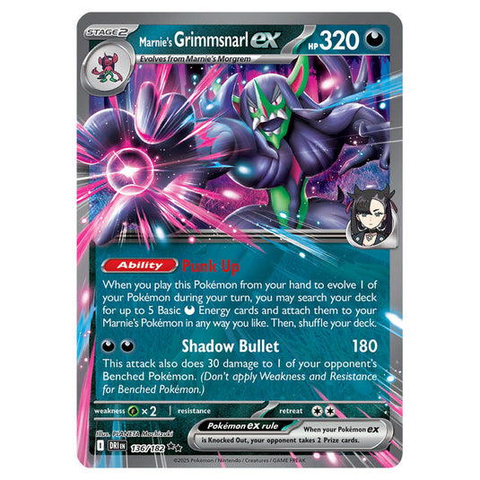 Pokemon - Scarlet & Violet - Destined Rivals - Marnie's Grimmsnarl ex Pokemon - Scarlet & Violet - Destined Rivals - Marnie's Grimmsnarl ex