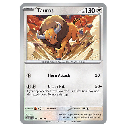Pokemon - Scarlet & Violet - Destined Rivals - Tauros - 152/182 Pokemon - Scarlet & Violet - Destined Rivals - Tauros - 152/182