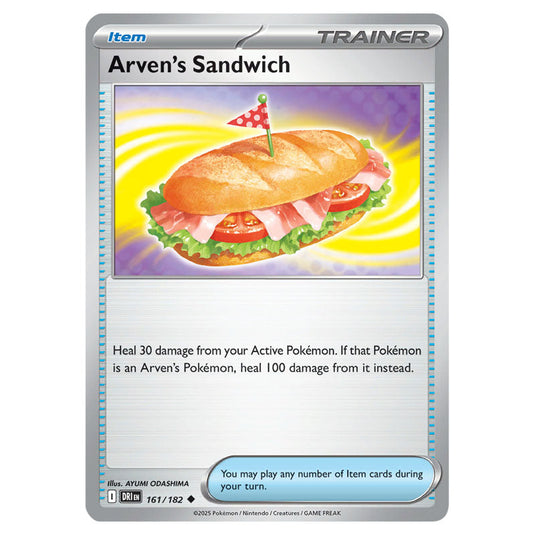 Arven's Sandwich 161 card from the Pokemon set Destined Rivals