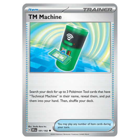 TM Machine 181 card from the Pokemon set Destined Rivals