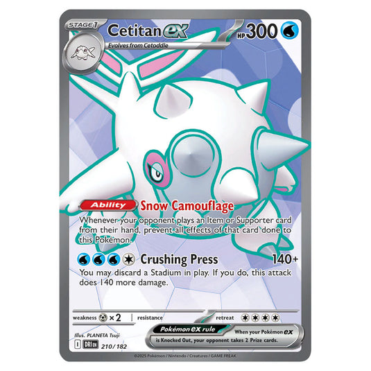 Cetitan ex 210 card from the Pokemon set Destined Rivals