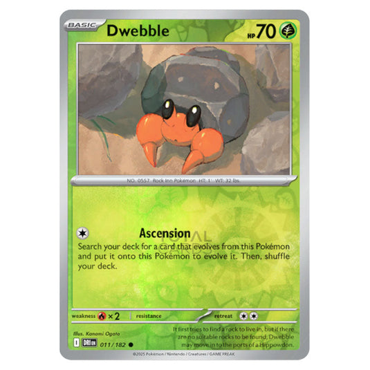 Dwebble 011 card from the Pokemon set Destined Rivals