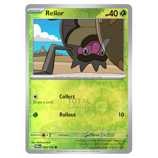 Rellor 024 card from the Pokemon set Destined Rivals