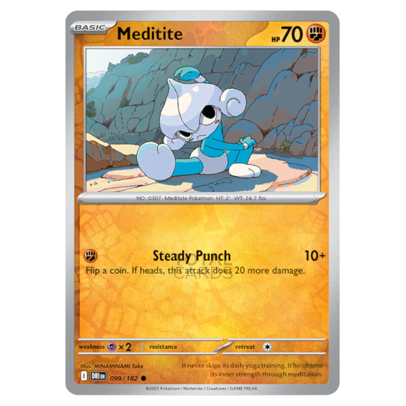 Pokemon - Scarlet & Violet - Destined Rivals - Meditite - 099/182 - (R