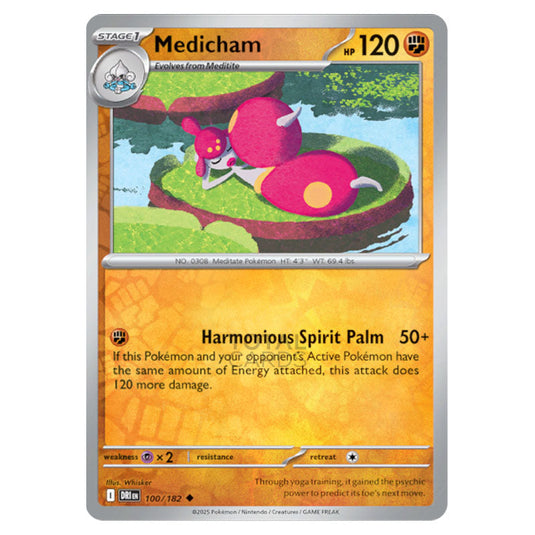 Medicham 100 card from the Pokemon set Destined Rivals