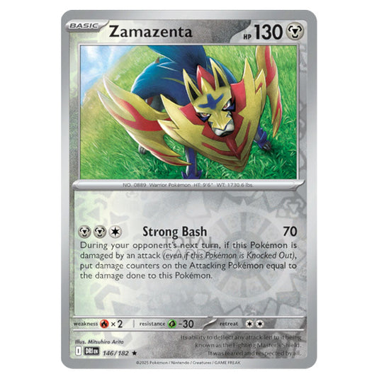 Zamazenta 146 card from the Pokemon set Destined Rivals