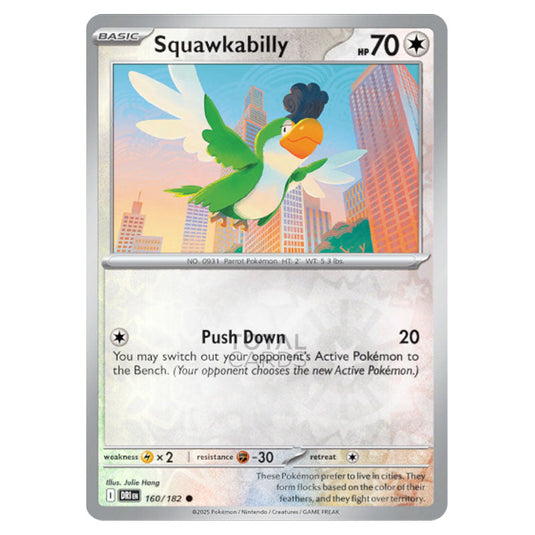 Squawkabilly 160 card from the Pokemon set Destined Rivals