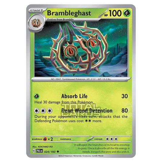 Pokemon - Scarlet & Violet - Paldea Evolved - Brambleghast - 024/193