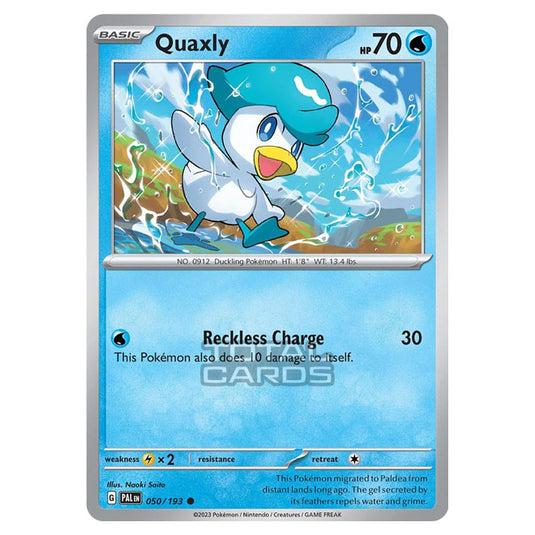 Pokemon - Scarlet & Violet - Paldea Evolved - Quaxly - 050/193