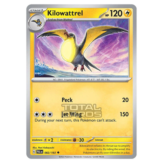 Pokemon - Scarlet & Violet - Paldea Evolved - Kilowattrel - 082/193