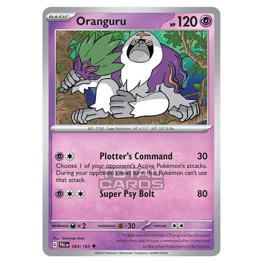 Pokemon - Scarlet & Violet - Paldea Evolved - Oranguru - 094/193