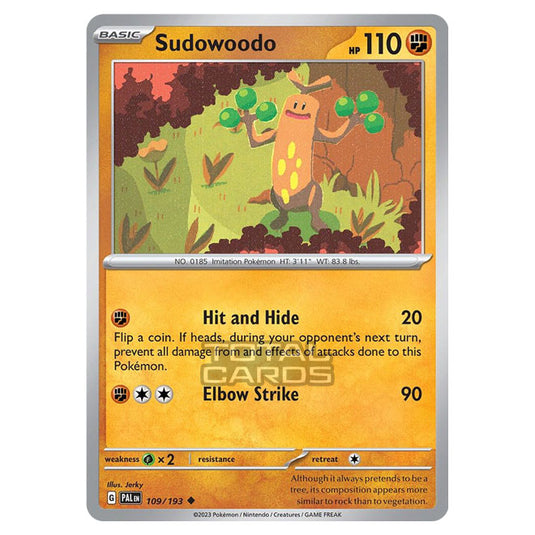 Pokemon - Scarlet & Violet - Paldea Evolved - Sudowoodo - 109/193