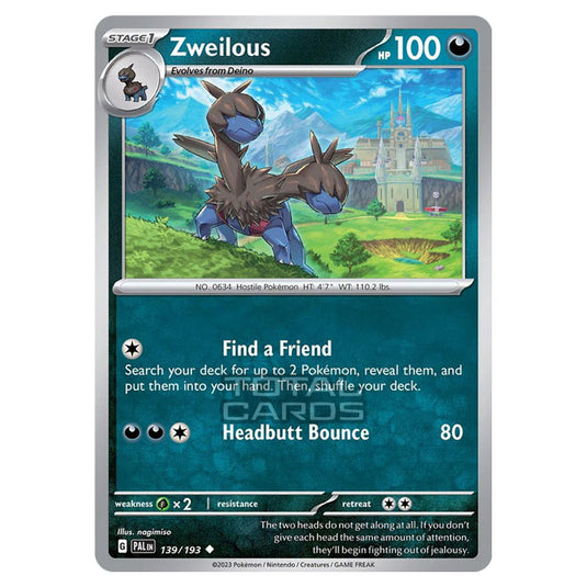 Pokemon - Scarlet & Violet - Paldea Evolved - Zweilous - 139/193