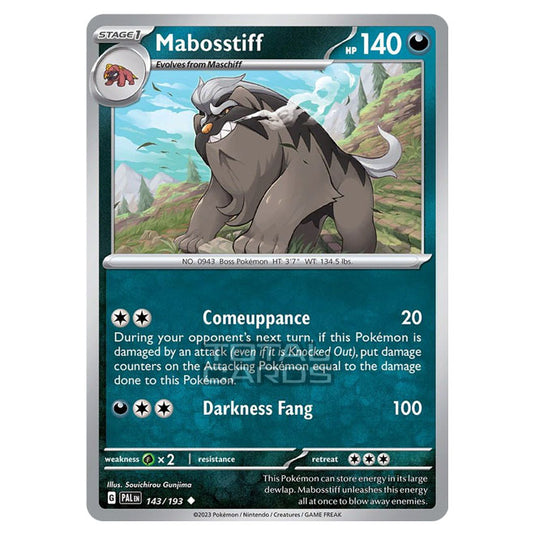 Pokemon - Scarlet & Violet - Paldea Evolved - Mabosstiff - 143/193