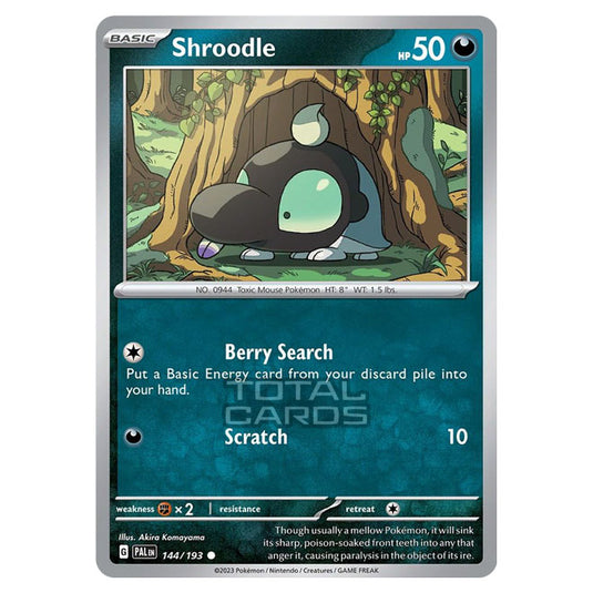 Pokemon - Scarlet & Violet - Paldea Evolved - Shroodle - 144/193