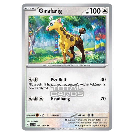 Pokemon - Scarlet & Violet - Paldea Evolved - Girafarig - 154/193