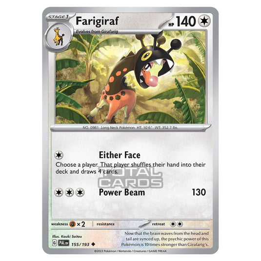 Pokemon - Scarlet & Violet - Paldea Evolved - Farigiraf - 155/193