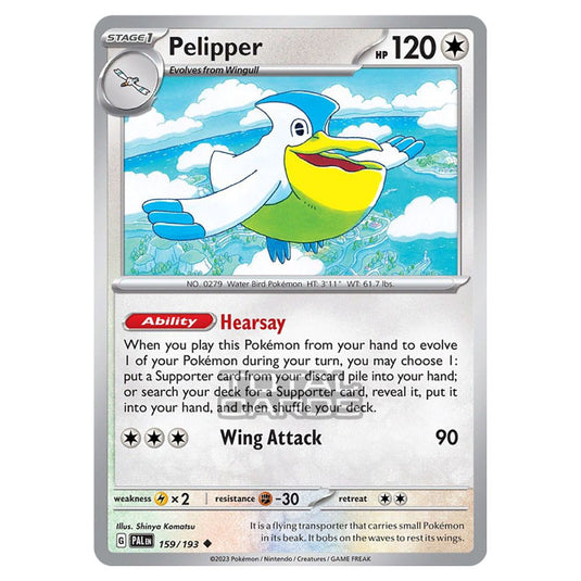 Pokemon - Scarlet & Violet - Paldea Evolved - Pelipper - 159/193