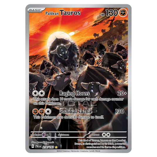 Pokemon - Scarlet & Violet - Paldea Evolved - Paldean Tauros - 218/193