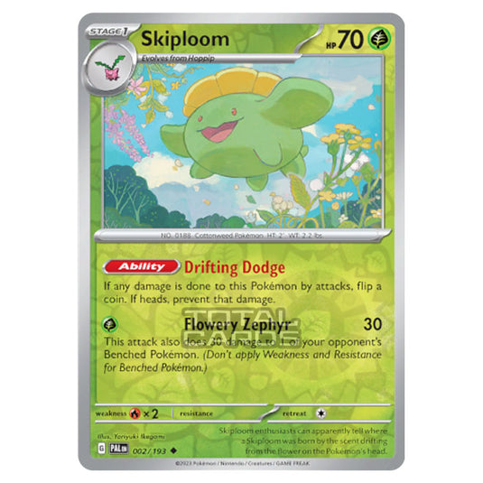 Pokemon - Scarlet & Violet - Paldea Evolved - Skiploom - 002/193 - (Reverse Holo)