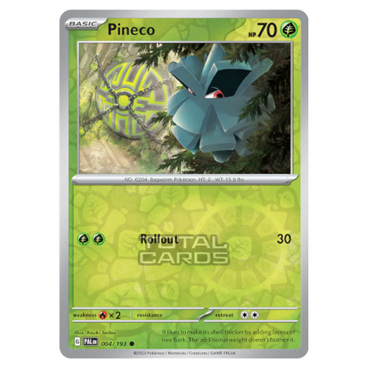 Pokemon - Scarlet & Violet - Paldea Evolved - Pineco - 004/193 - (Reverse Holo)