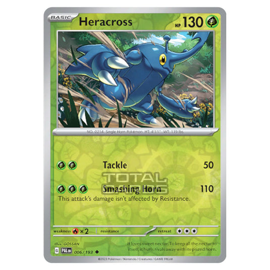 Pokemon - Scarlet & Violet - Paldea Evolved - Heracross - 006/193 - (Reverse Holo)