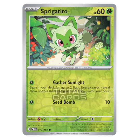 Pokemon - Scarlet & Violet - Paldea Evolved - Sprigatito - 012/193 - (Reverse Holo)