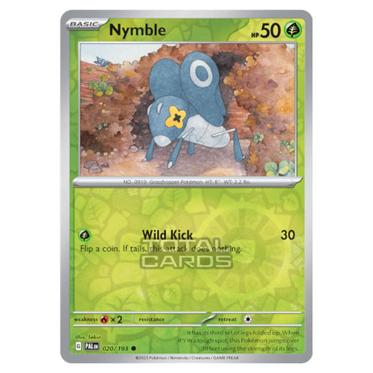 Pokemon - Scarlet & Violet - Paldea Evolved - Nymble - 020/193 - (Reverse Holo)