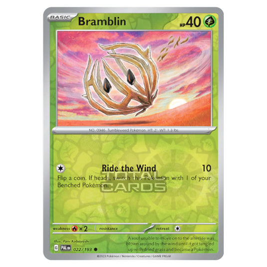 Pokemon - Scarlet & Violet - Paldea Evolved - Bramblin - 022/193 - (Reverse Holo)