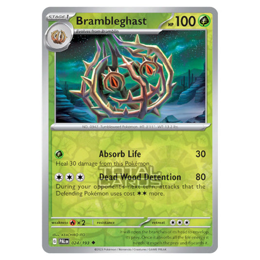 Pokemon - Scarlet & Violet - Paldea Evolved - Brambleghast - 024/193 - (Reverse Holo)