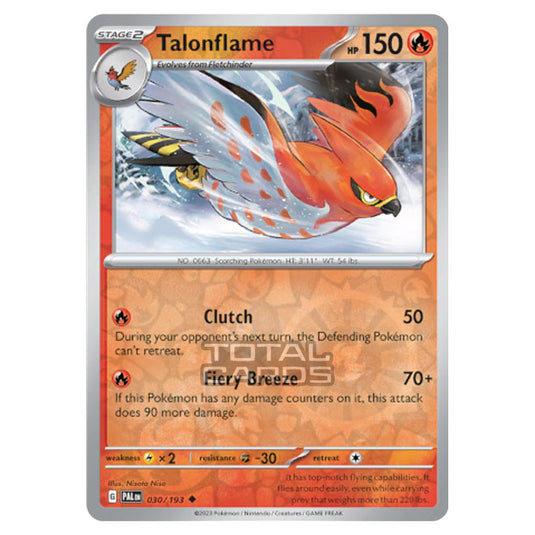 Pokemon - Scarlet & Violet - Paldea Evolved - Talonflame - 030/193 - (Reverse Holo)