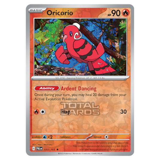 Pokemon - Scarlet & Violet - Paldea Evolved - Oricorio - 033/193 - (Reverse Holo)