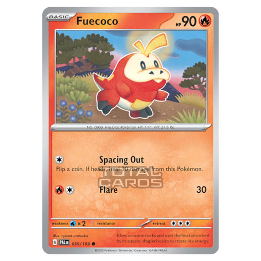 Pokemon - Scarlet & Violet - Paldea Evolved - Fuecoco - 035/193 - (Reverse Holo)