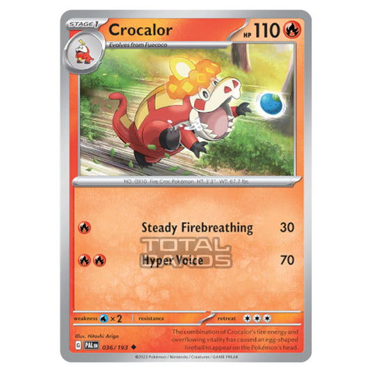 Pokemon - Scarlet & Violet - Paldea Evolved - Crocalor - 036/193 - (Reverse Holo)