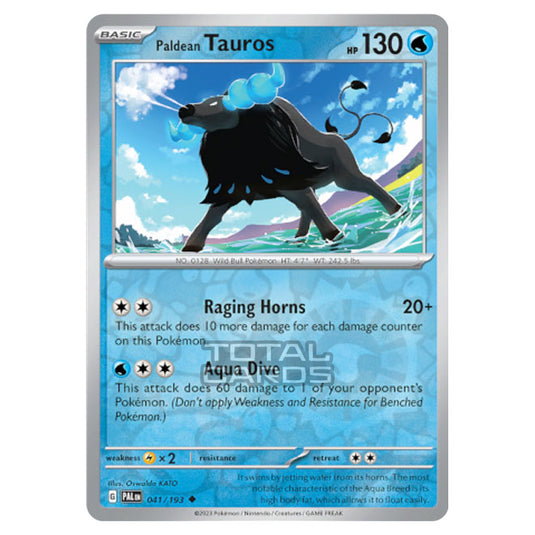 Pokemon - Scarlet & Violet - Paldea Evolved - Paldean Tauros - 041/193 - (Reverse Holo)